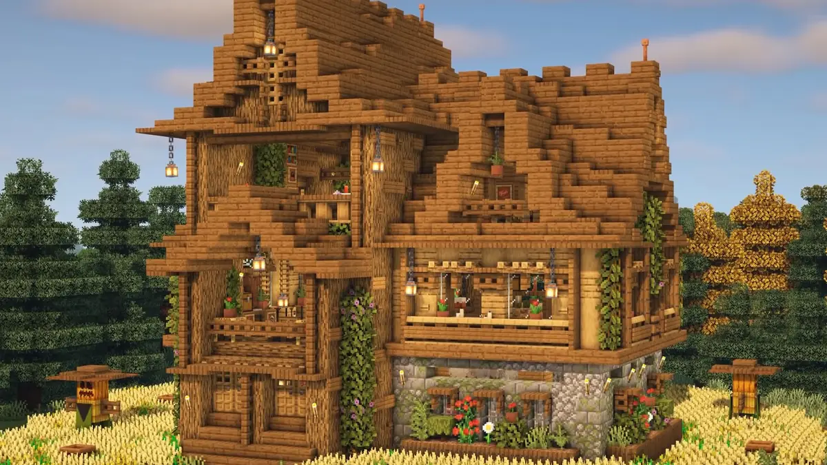 Mẫu nhà gỗ Minecraft độc đáo