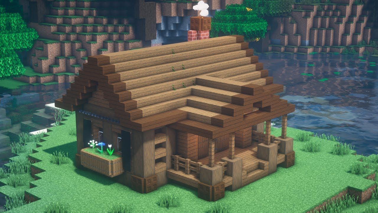 Mẫu nhà gỗ Minecraft đơn giản