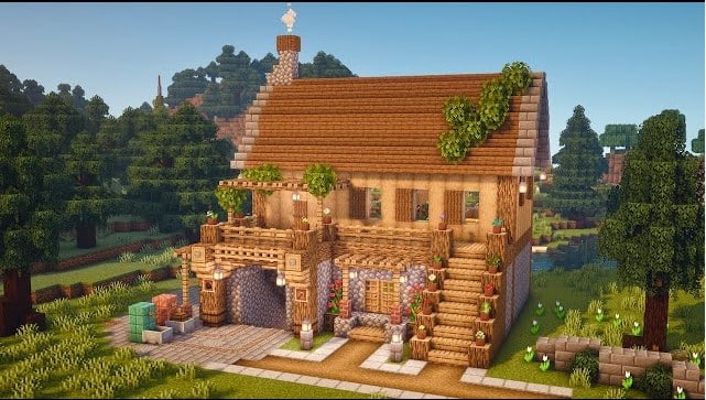 Mẫu nhà gỗ trong Minecraft đẹp đặc sắc