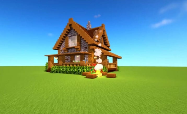 Mẫu nhà gỗ trong Minecraft đẹp đơn giản
