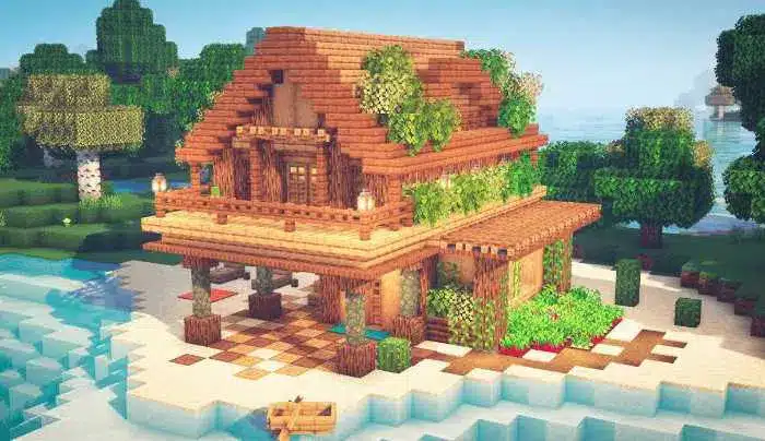Mẫu nhà gỗ trong Minecraft đẹp lạ