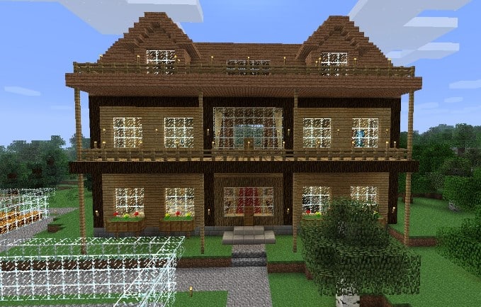 Mẫu nhà gỗ trong Minecraft đẹp ngầu