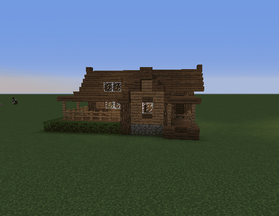 Mẫu nhà gỗ trong Minecraft đơn giản đáng yêu