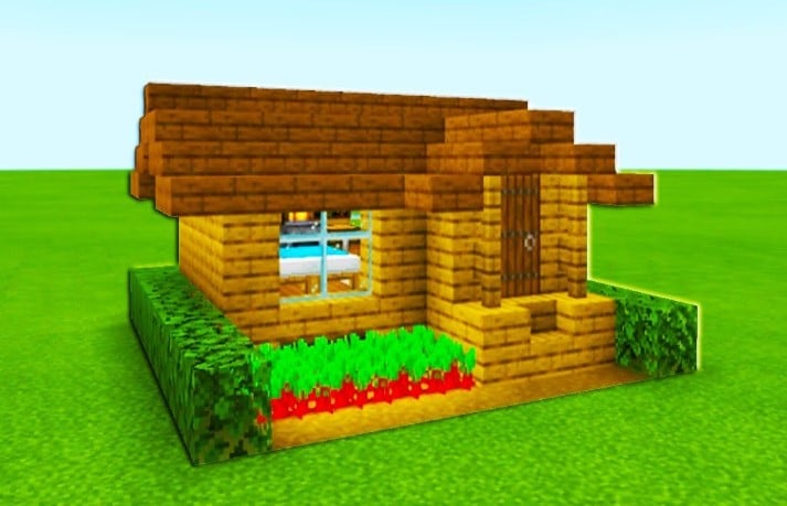 Mẫu nhà gỗ trong Minecraft nhỏ đẹp