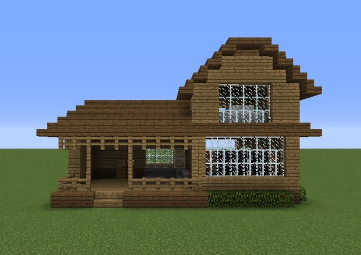 Mẫu nhà gỗ trong Minecraft nhỏ xinh