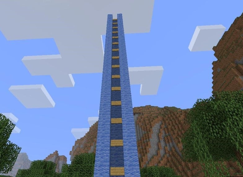 Mẫu thang máy trong Minecraft cực đẹp