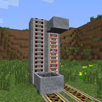 Mẫu thang máy trong Minecraft cực kỳ đơn giản