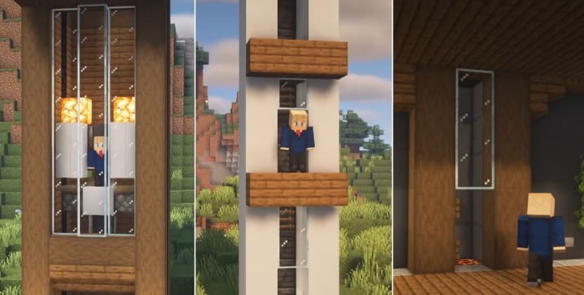 Mẫu thang máy trong Minecraft độc đáo