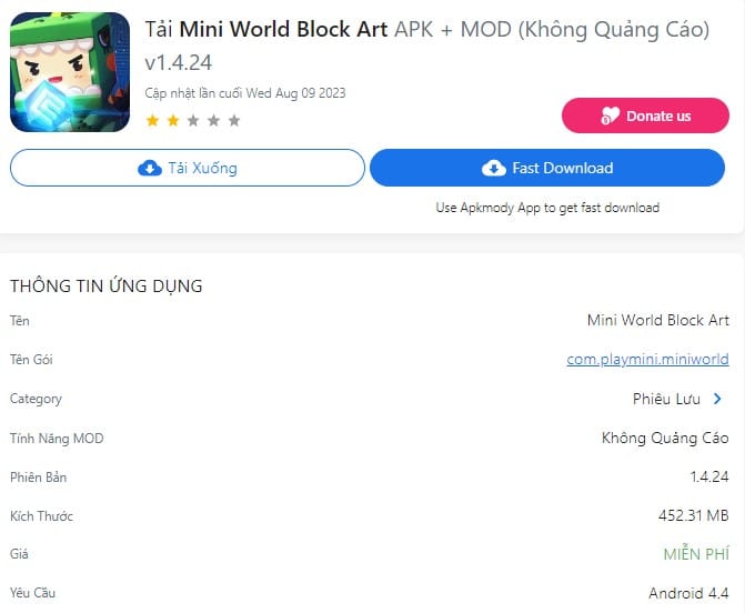 Mini World MOD APK v1.4.24
