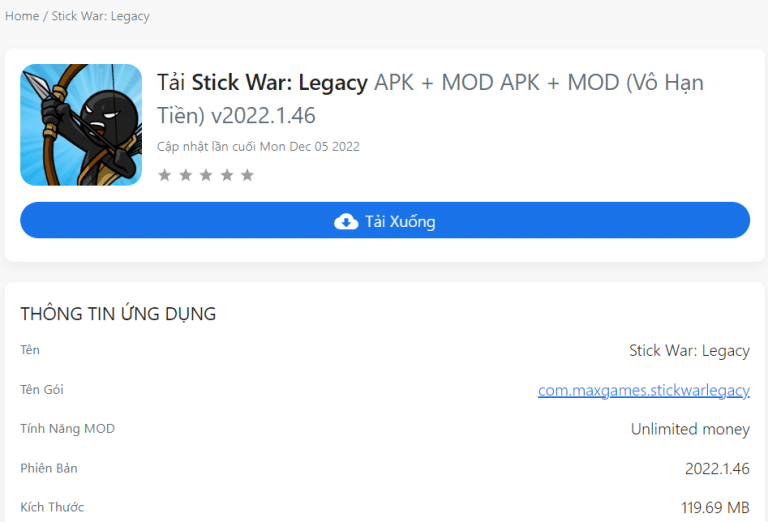 Tải Stick War Legacy Mod hack VIP APK vô hạn tiền