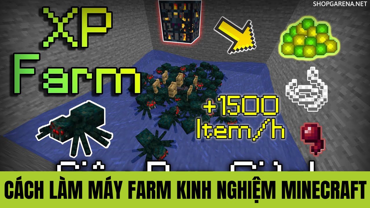 Cách Làm Máy Farm Kinh Nghiệm Trong Minecraft