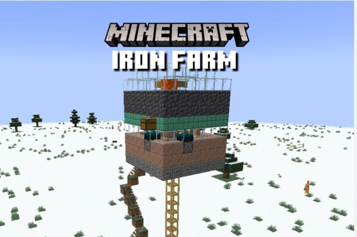 Cách để làm máy farm sắt trong Minecraft