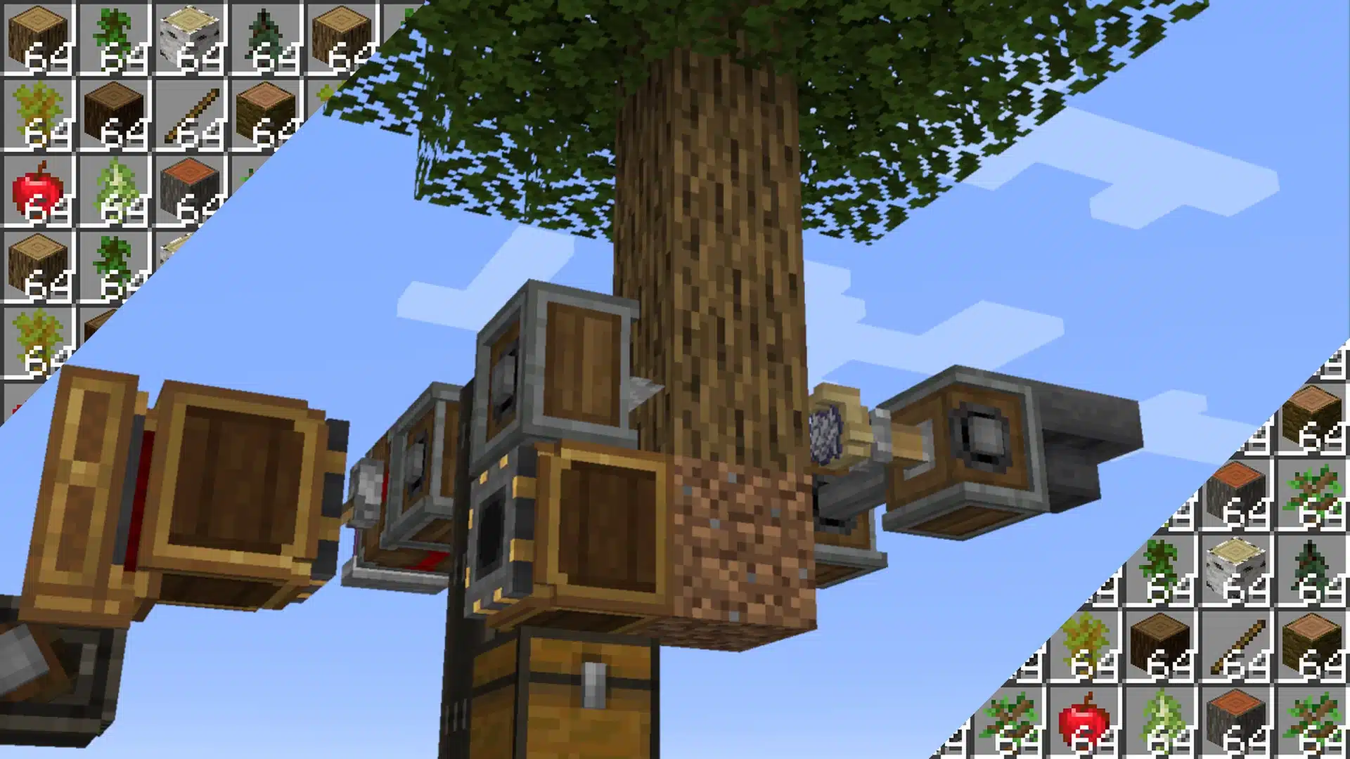 Cách làm máy farm gỗ trong Minecraft
