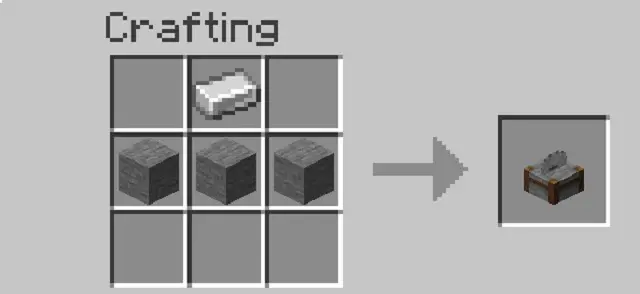 Công thức chế tạo Stonecutter trong Minecraft