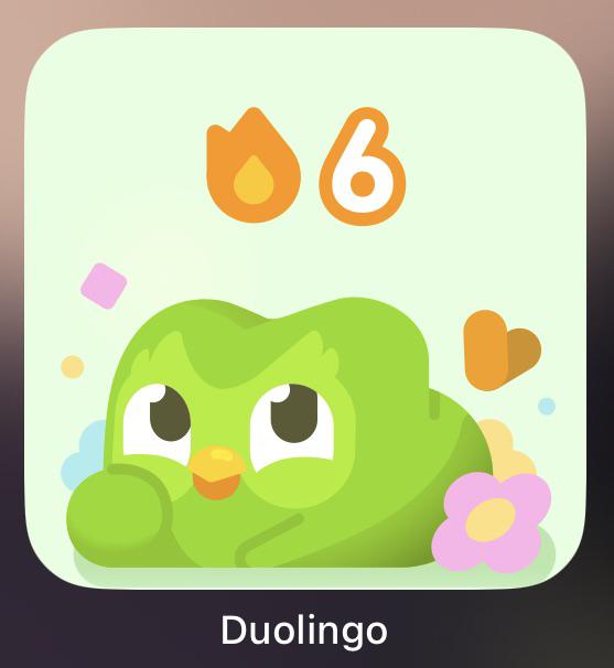 Hình Duolingo cho con gái siêu dễ thương
