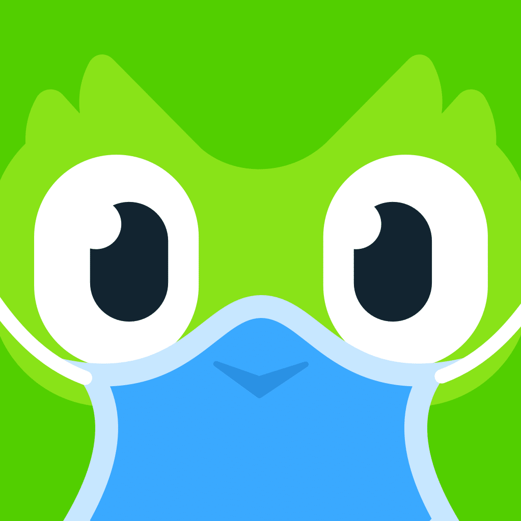 Hình Duolingo cute đeo khẩu trang