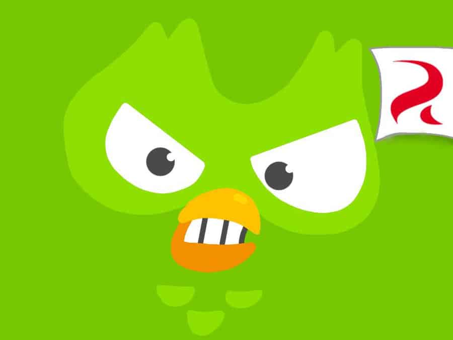 Hình Duolingo tức giận thú vị