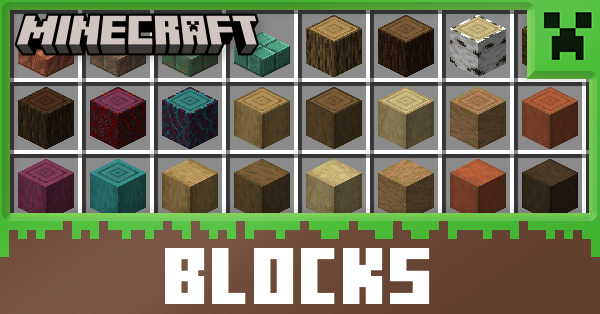 Hình ảnh các loại block gỗ trong Minecraft