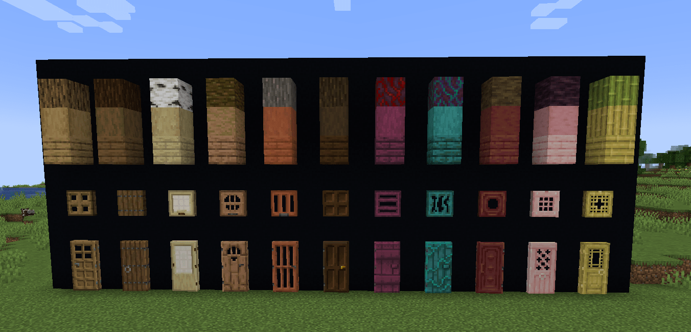 Hình ảnh các loại block gỗ trong game Minecraft