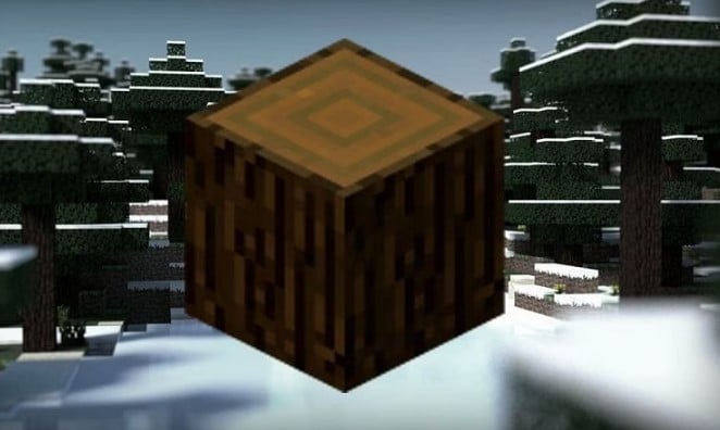 Hình ảnh gỗ Vân Sam Minecraft ấn tượng
