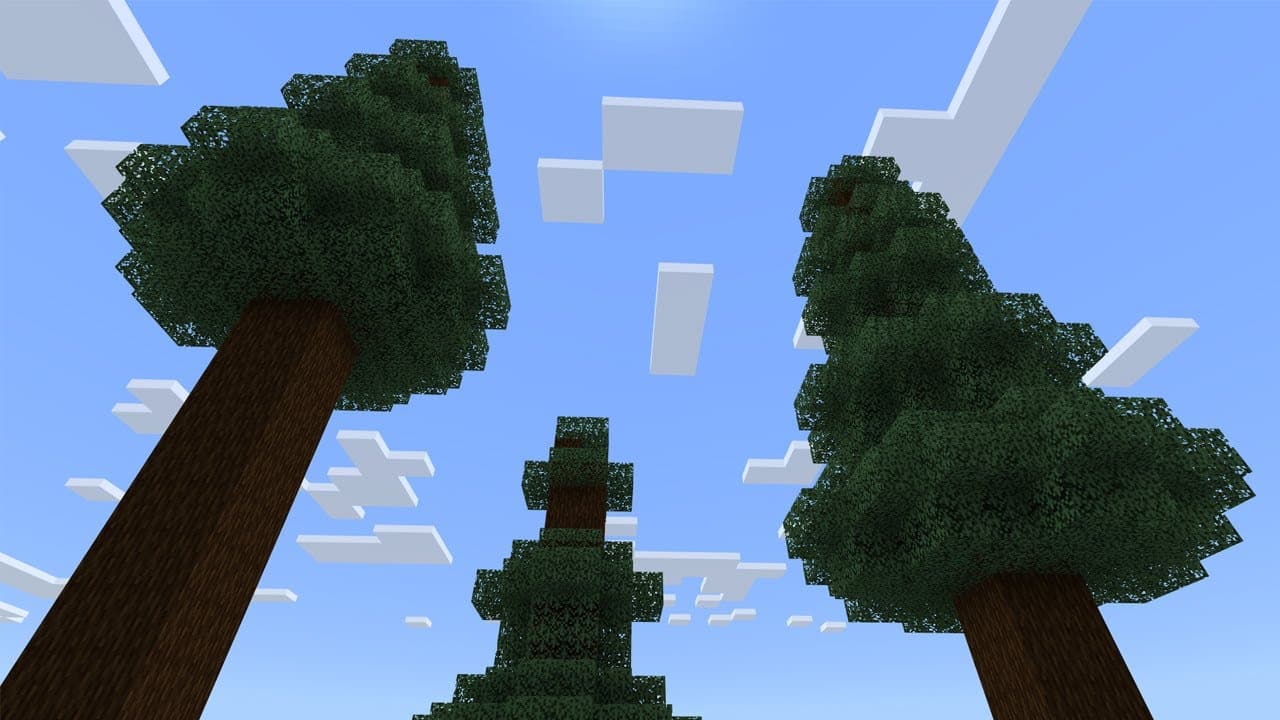 Hình ảnh gỗ Vân Sam trong game Minecraft