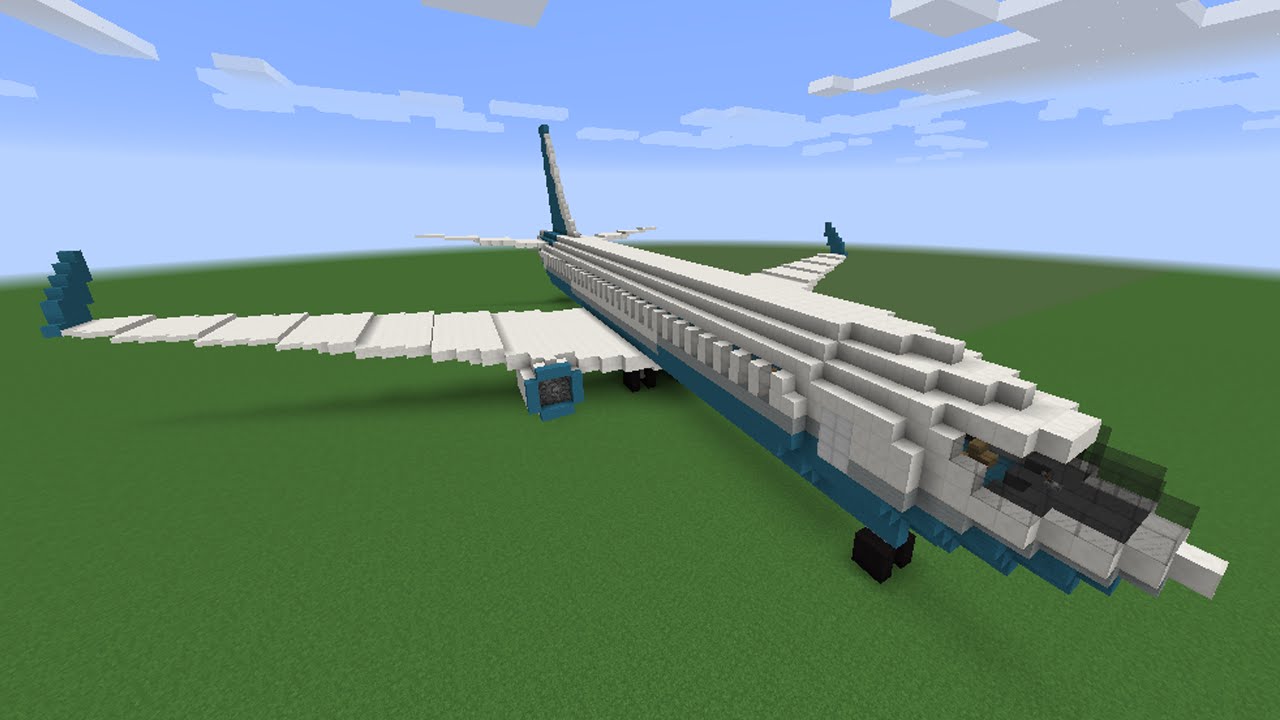 Hình ảnh máy bay trong Minecraft ấn tượng