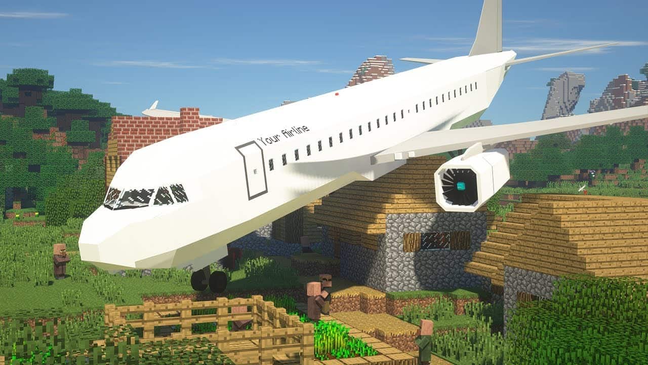 Hình ảnh máy bay trong Minecraft cực đẹp
