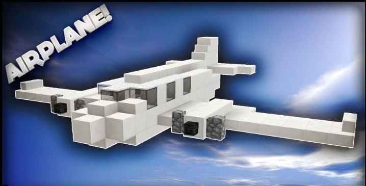 Hình ảnh máy bay trong Minecraft đơn giản