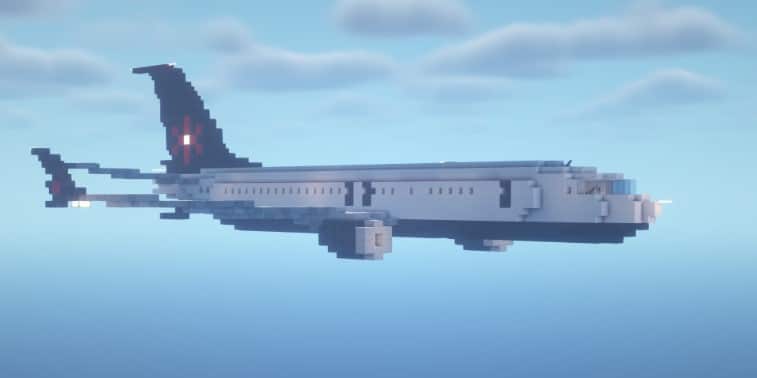 Hình ảnh máy bay trong Minecraft thú vị
