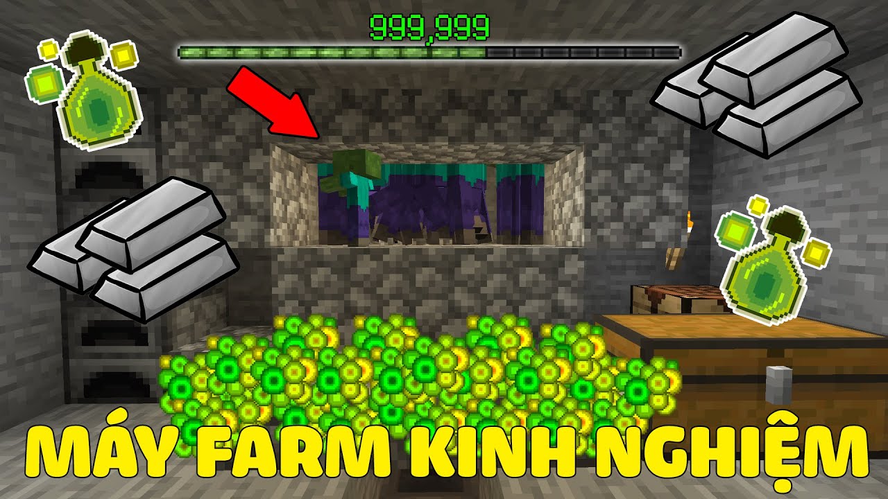 Hình ảnh máy farm kinh nghiệm Minecraft độc lạ