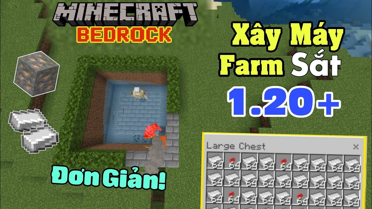 Hình ảnh máy farm sắt trong Minecraft độc đáo