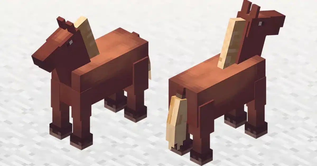 Hình ảnh ngựa trong Minecraft