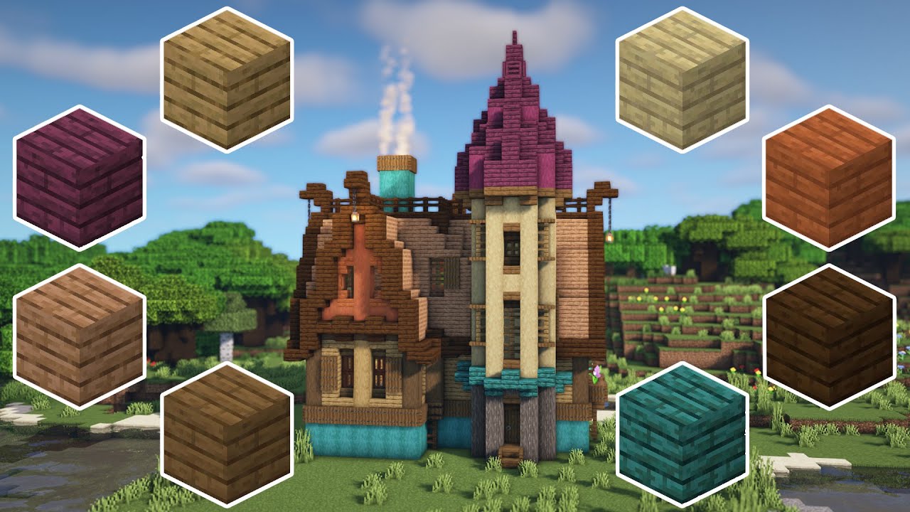 Hình ảnh những loại khối gỗ trong Minecraft