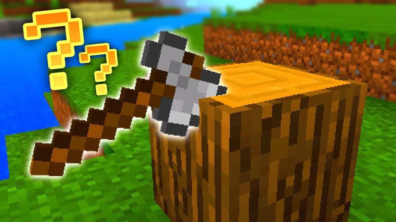 Hình ảnh rìu trong Minecraft độc đáo