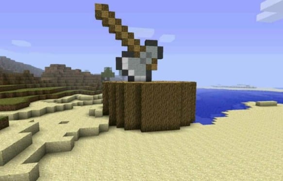 Hình ảnh rìu trong Minecraft độc lạ