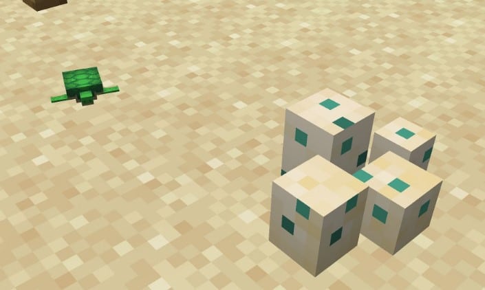 Hình ảnh trứng rùa trong Minecraft đặc sắc