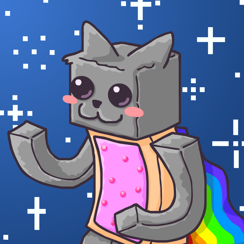 Hình avatar mèo Minecraft siêu đáng yêu