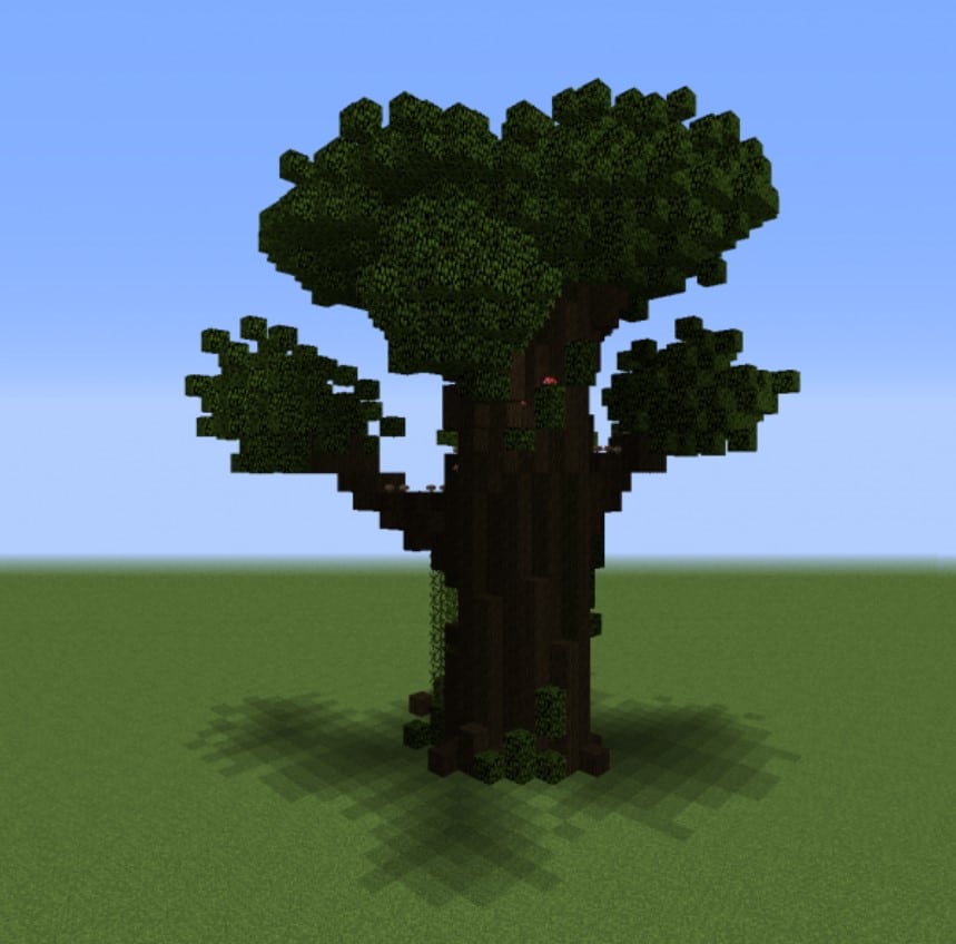 Hình cây gỗ Sồi Sẫm trong Minecraft cực đẹp