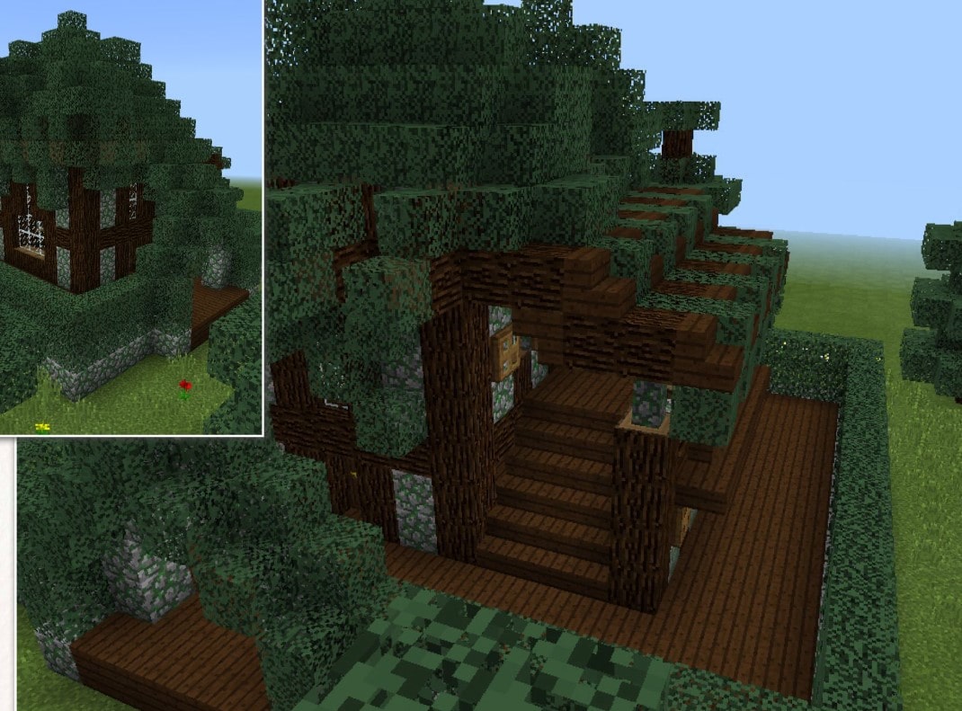 Hình cây gỗ Sồi Sẫm trong Minecraft đẹp nhất