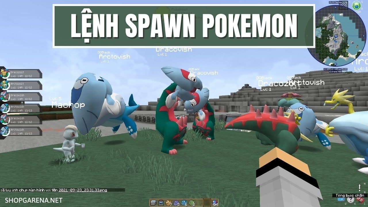 Lệnh Spawn Pokemon