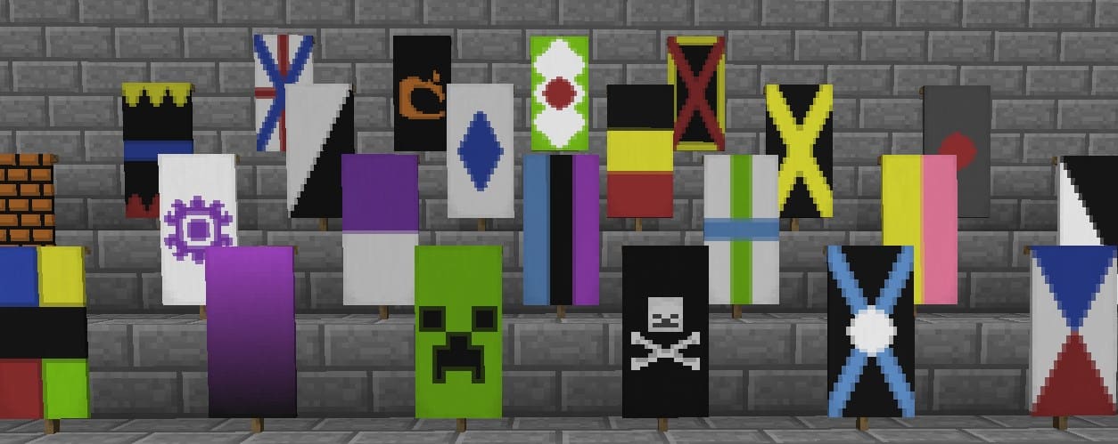 Mẫu hoa văn cờ hiệu Minecraft bá đạo nhất