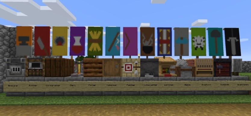 Mẫu hoa văn cờ hiệu Minecraft cực ấn tượng