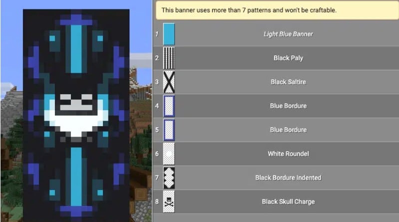 Mẫu hoa văn cờ hiệu Minecraft đẹp lạ