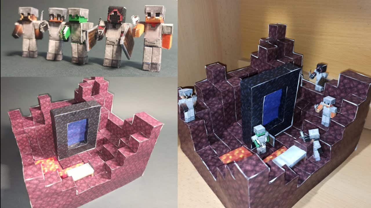 Mẫu mô hình giấy Mincraft sáng tạo