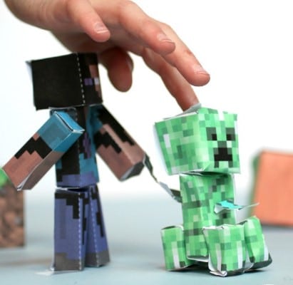 Mô hình giấy Mincraft độc lạ