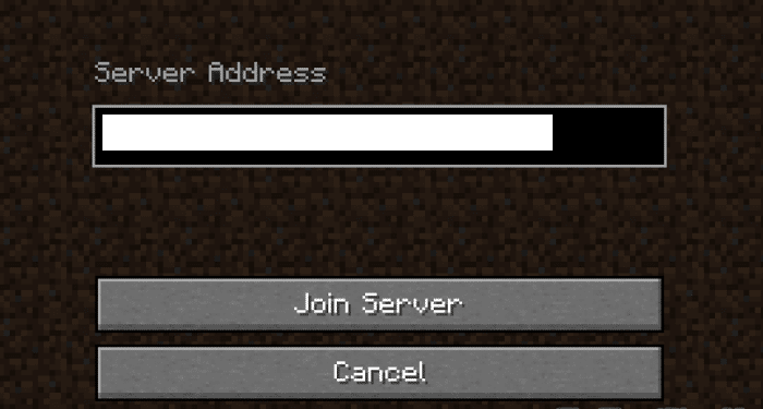 Nhập địa chỉ server của bạn rồi nhấn Join Server