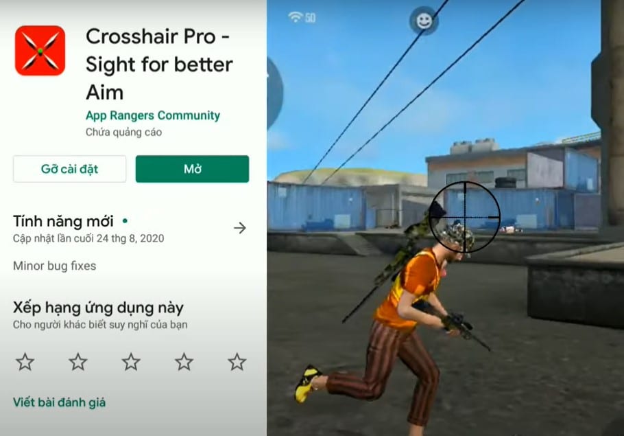 Sử dụng ứng dụng tâm ảo Crosshair Pro