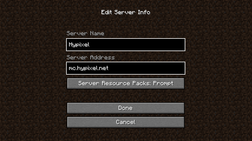 Vào Server Minecraft Hypixel