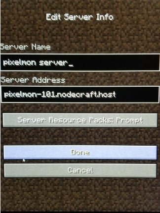Vào Server Pixelmon