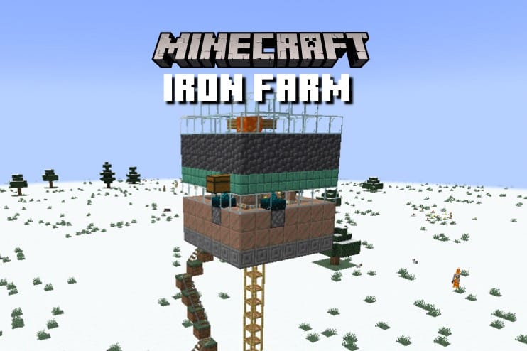 Xây dựng một máy farm sắt trong Minecraft PE